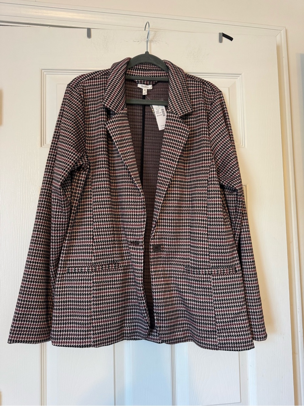NWT Maurice’s blazer - maroon/black Sz M